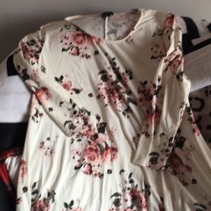 Cream floral top